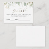 キスブライダルシャワー回答カードの数を推測 エンクロージャーカード (正面/裏面)