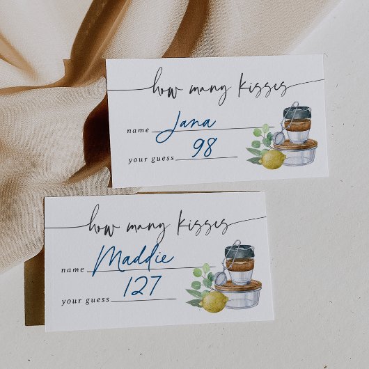 キスブライダルシャワー推測ゲームカード数 エンクロージャーカード