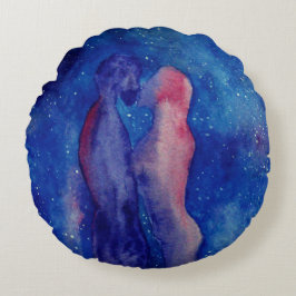 キスブラシ仕上げポリエステルラウンドスロークッション ラウンドクッション