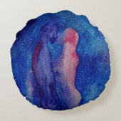 キスブラシ仕上げポリエステルラウンドスロークッション ラウンドクッション (裏面)