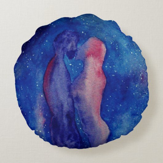 キスブラシ仕上げポリエステルラウンドスロークッション ラウンドクッション (裏面)