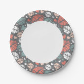 キスプリント及びハートパターン ペーパープレート (正面)