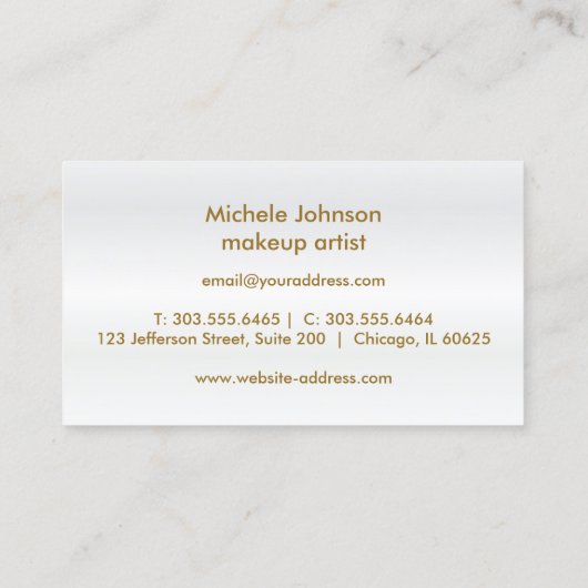 キスプルーフリップ – ダークバラグリッター 名刺 (裏面)