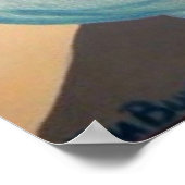 キスポスター、ピンアップ、レトロな灰色の青い唇キンバ ポスター (角)