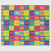 キスポップ・アートのアートスタイルパタカラフルーン ラッピングペーパー (フラット)