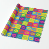 キスポップ・アートのアートスタイルパタカラフルーン ラッピングペーパー (アンロールド)