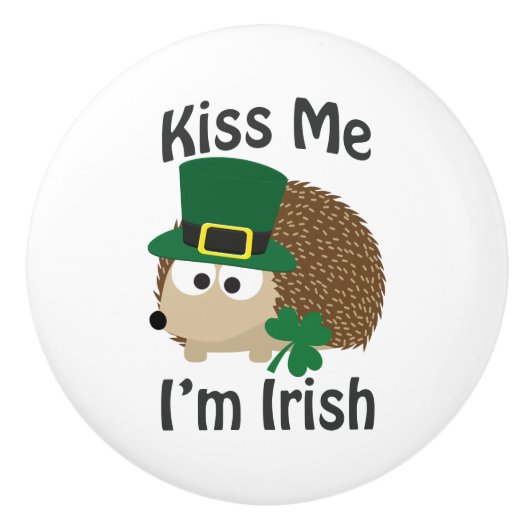 キスマイアイムアイリッシュSt patricks dayヘッジホッグ セラミックノブ (正面)