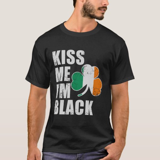 キスマイアイムブラックSt patricksアイリッシュアフリカアメリカ Tシャツ (正面)