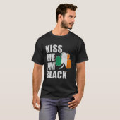 キスマイアイムブラックSt patricksアイリッシュアフリカアメリカ Tシャツ (正面フル)