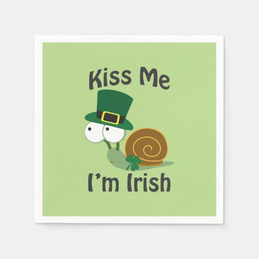キスマイアイリッシュカタツムリ スタンダードカクテルナプキン (正面)