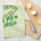 キスマイアイリッシュグリーンリップ キッチンタオル (四つ折り)