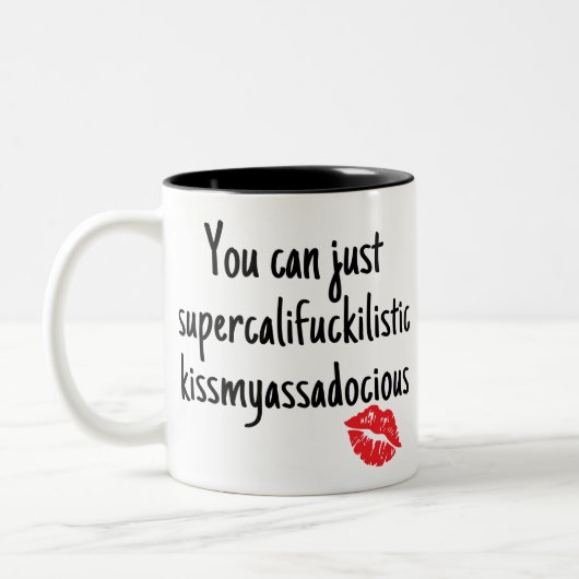 キスマイアサドシティーおもしろい手書き ツートーンマグカップ (左)