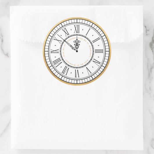 キスマイアットミッドナイトニューイヤークロック ラウンドシール (バッグ)