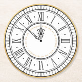 キスマイアットミッドナイトニューイヤークロック ラウンドペーパーコースター (正面)