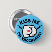 キスマイイム予防接種おもしろいお尻予防接種 缶バッジ (正面&裏面)