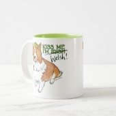 キスマイウェルシュ – コルギサンパトリックの日のマグカップ ツートーンマグカップ (正面左)