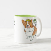 キスマイウェルシュ – コルギサンパトリックの日のマグカップ ツートーンマグカップ (正面右)