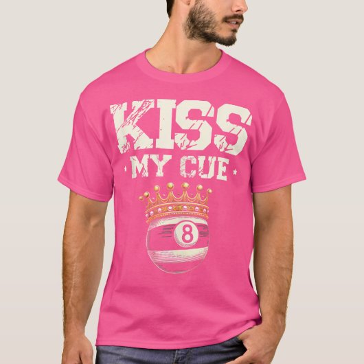 キスマイキュープールビリヤード愛好家 Tシャツ (正面)