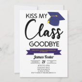 キスマイクラスサヨーンブルーブラック卒業 招待状 (正面)