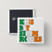 キスマイシャムロックSt patricks 缶バッジ (正面&裏面)