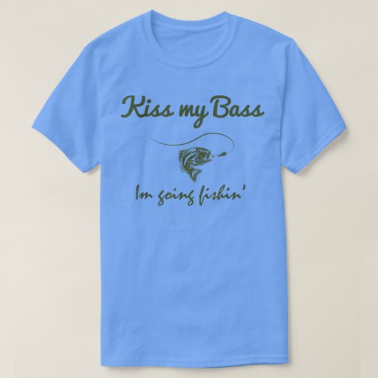 キスマイバスおもしろい魚釣りT Tシャツ (デザイン正面)