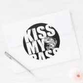 キスマイバスラージマウスベース魚釣り ラウンドシール (封筒)