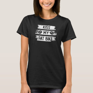 キスマイ脂肪自転車Fatタイヤバイクもしくは自転車に乗る人タイヤMtb Fatバイク Tシャツ