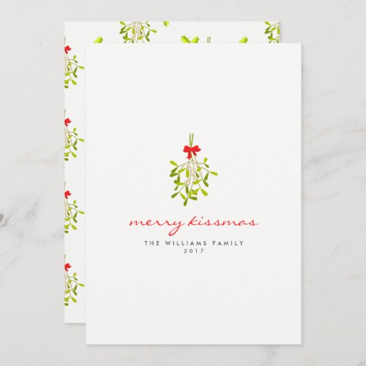 キスマメリースのミストレトークリスマスカード シーズンカード (正面/裏面)