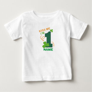 キスミーアイは誕生日1日セントパトリックアイルランド ベビーTシャツ