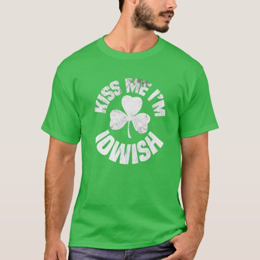 キスミーアイムイオウィッシュSt patricks dayアイおもしろいリッシュシャ Tシャツ (正面)