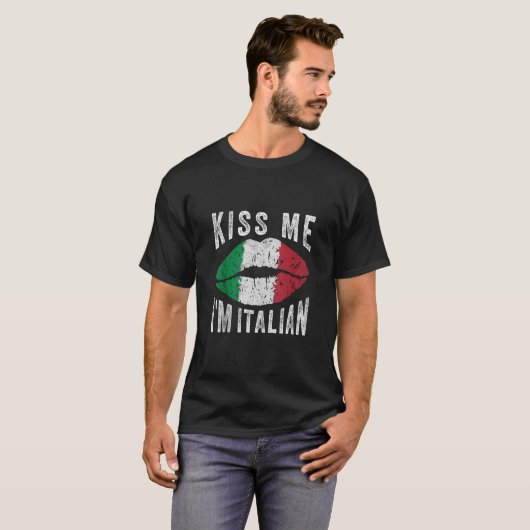 キスミーイタリアンイタおもしろいリア国旗セントパトリック Tシャツ (正面フル)