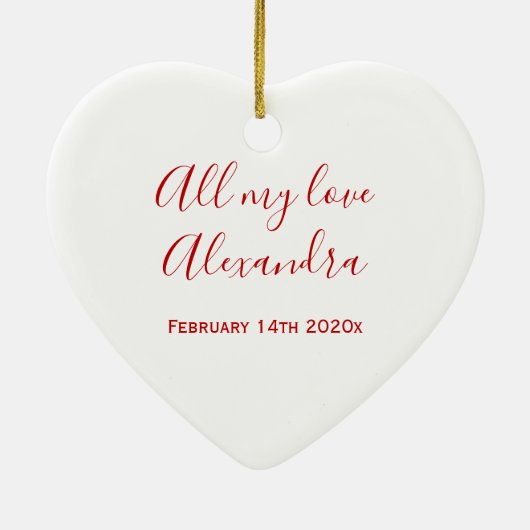 キスミーラブハートヴァレンティヌデコール セラミックオーナメント (裏面)