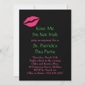 キスミー私はアイルランド語ではないパーティの招待状 – ブラック 招待状 (正面)