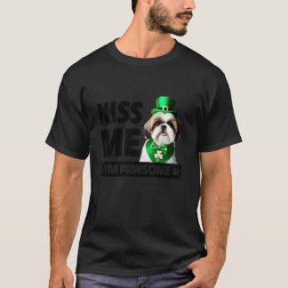 キスミー私はポーソームシーズー（犬）ツSt patricks dayグリーン Tシャツ