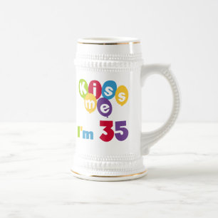 キスミー私は35の誕生日TシャツとGIfts ビールジョッキ