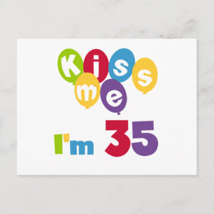 キスミー私は35の誕生日TシャツとGIfts ポストカード