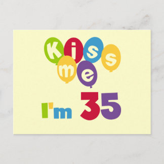 キスミー私は35の誕生日TシャツとGIfts ポストカード
