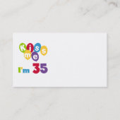 キスミー私は35の誕生日TシャツとGIfts 名刺 (裏面)