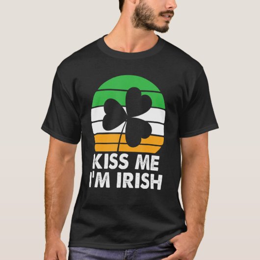 キスミーIアイリッシュヴィンテージSt patricks dayシャムロック Tシャツ (正面)