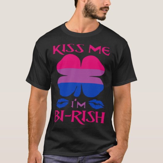 キスミーI m Bi Rish Birish Irish Bisexualプライドシー Tシャツ (正面)