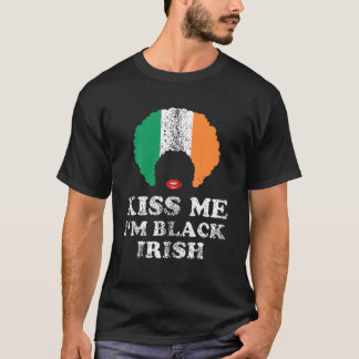 キスミーI'm Blck Irish History おもしろいSt patricks Tシャツ