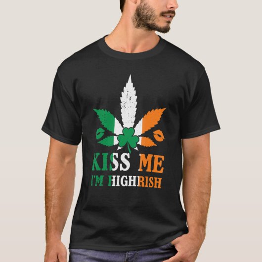 キスミーI'm Highrish Shamrock IrishSt patricksD Tシャツ (正面)