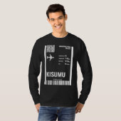 キスム ケニア 搭乗券 航空券 旅行 Tシャツ (正面フル)