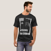 キスム ケニア 搭乗券 航空券 旅行 Tシャツ (正面フル)
