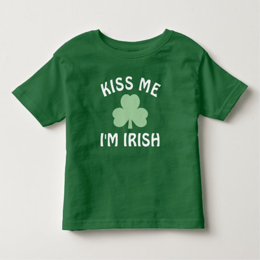 キスメアイムアイムアイリッシュグリーンシャームロックSt patricks day トドラーTシャツ (正面)