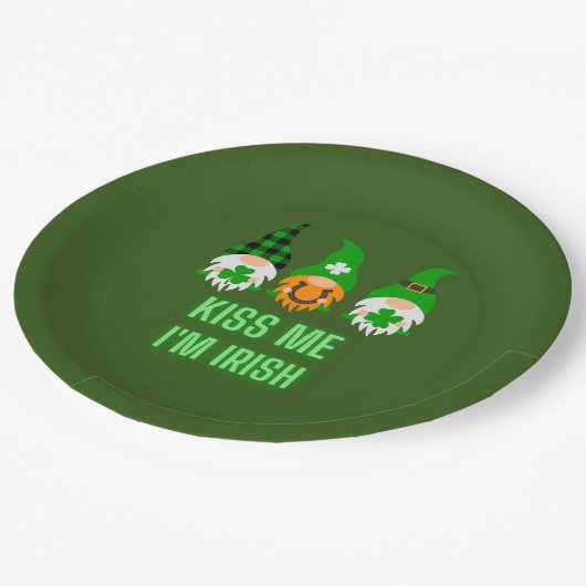 キスメアイリッシュセントパトリックの日格言シャムロック ペーパープレート (アングル)