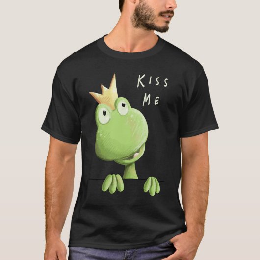 キスメカガエルとクラウンカエル王子扇 Tシャツ (正面)