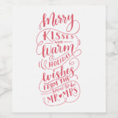 キスメリーの温かい願いタイポグラフィ ワインラベル (シングルラベル)