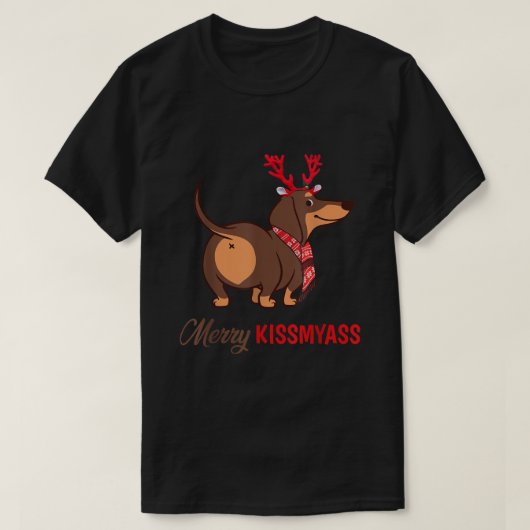 キスメリースおもしろいクリスマストナディアダシュント Tシャツ (デザイン正面)