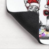 キスメリースミャスドンキーサンタハットストリングライト マウスパッド (コーナー)